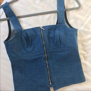 Denim Bustier Top
